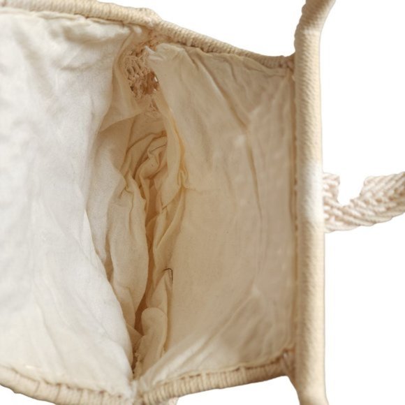 Vintage crochet clutch, cream - Picture 3 of 5